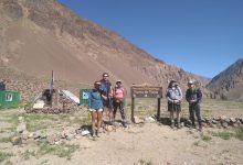 The team started the approach trail